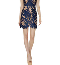 Milly - Osianna Strapless Leaf Lace Mini Dress