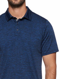 Flags & Anthem Windemere Performance Polo Shirt in navy - men's shirt - detail view