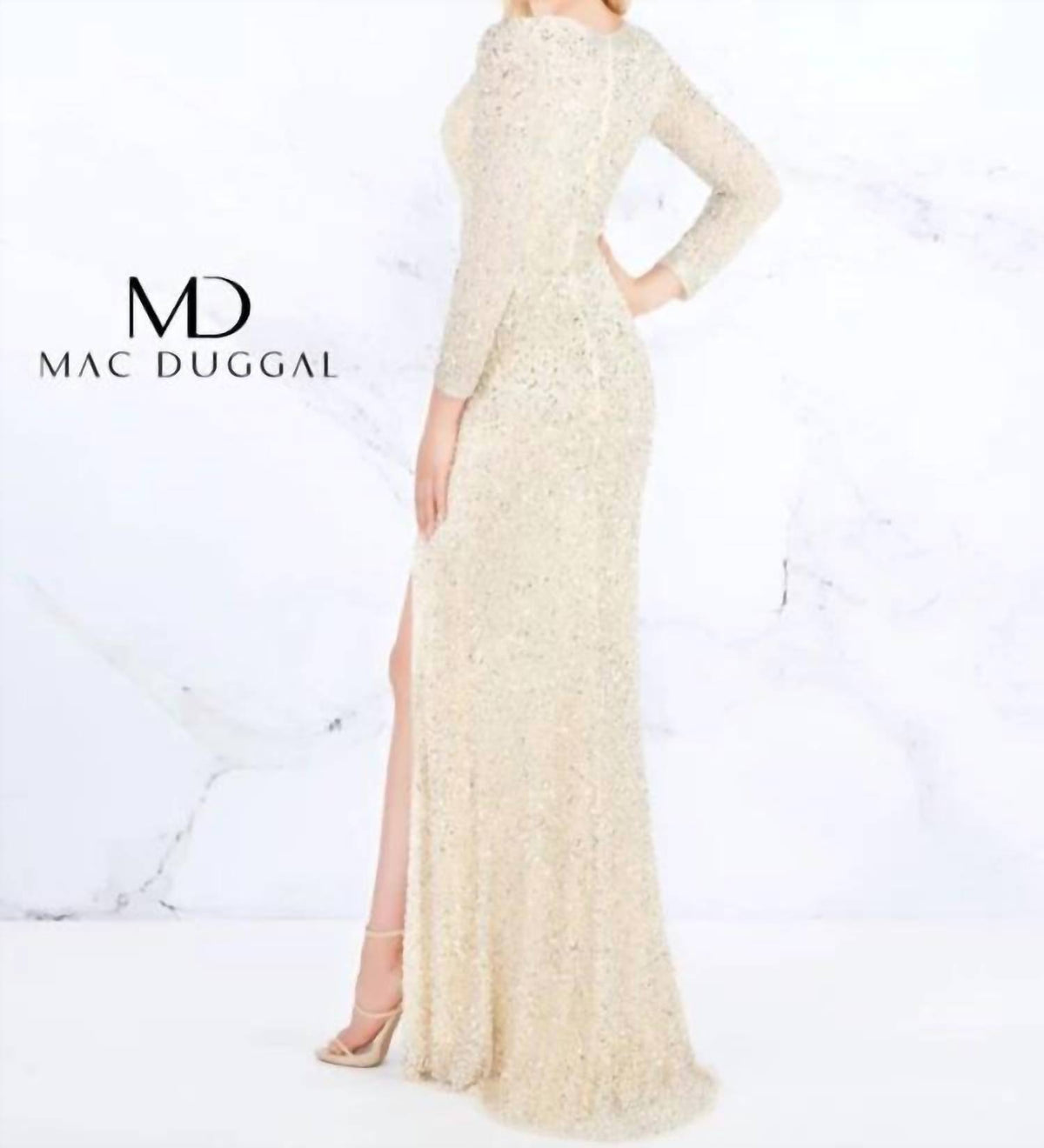 Mac Duggal - Long Sleeved Prom Gown