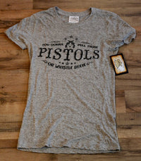 Cowgirl Justice You Gonna Pull Those Pistols Tee in light gray - women's t-shirt - view 4