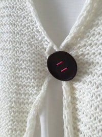 Women's Leather Button Cardigan