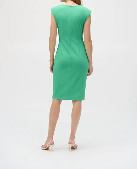 Joseph Ribkoff - V-neckline Sleeveless Sheath Dress
