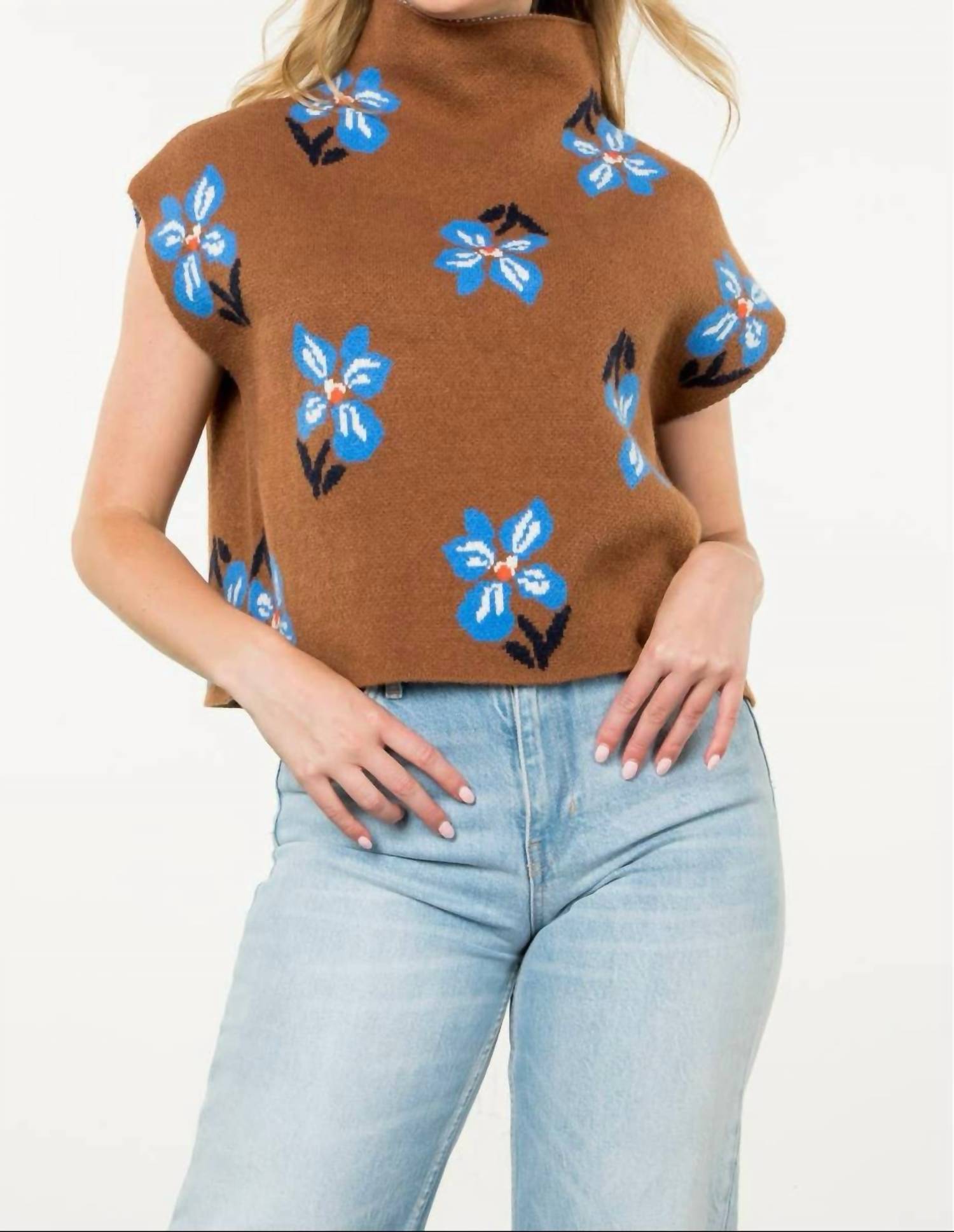 Thml - Fall Flowers Knit Top