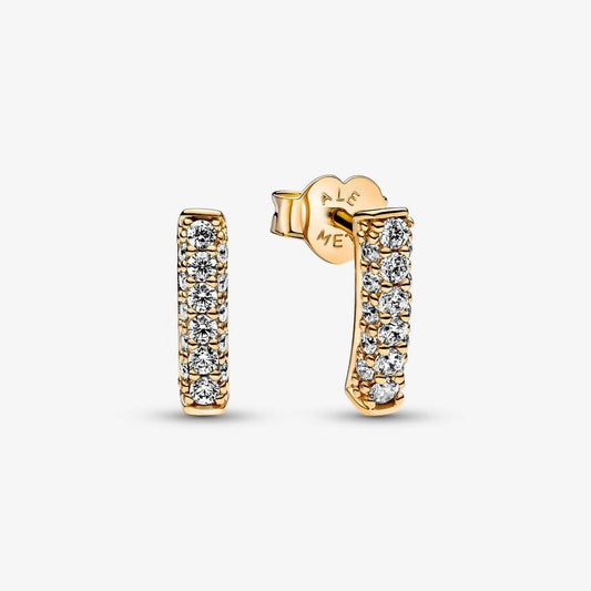 Pandora - Women's Timeless Pavé Single-row Bar Stud Earrings