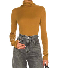 Enza Costa - Silk Cashmere Rib Long Sleeve Turtleneck