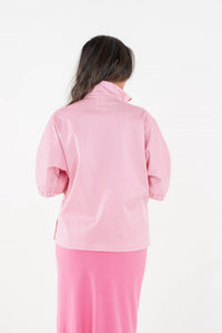 Emily McCarthy Bonny Top in pink carnation stripe - women's shirt - view 4