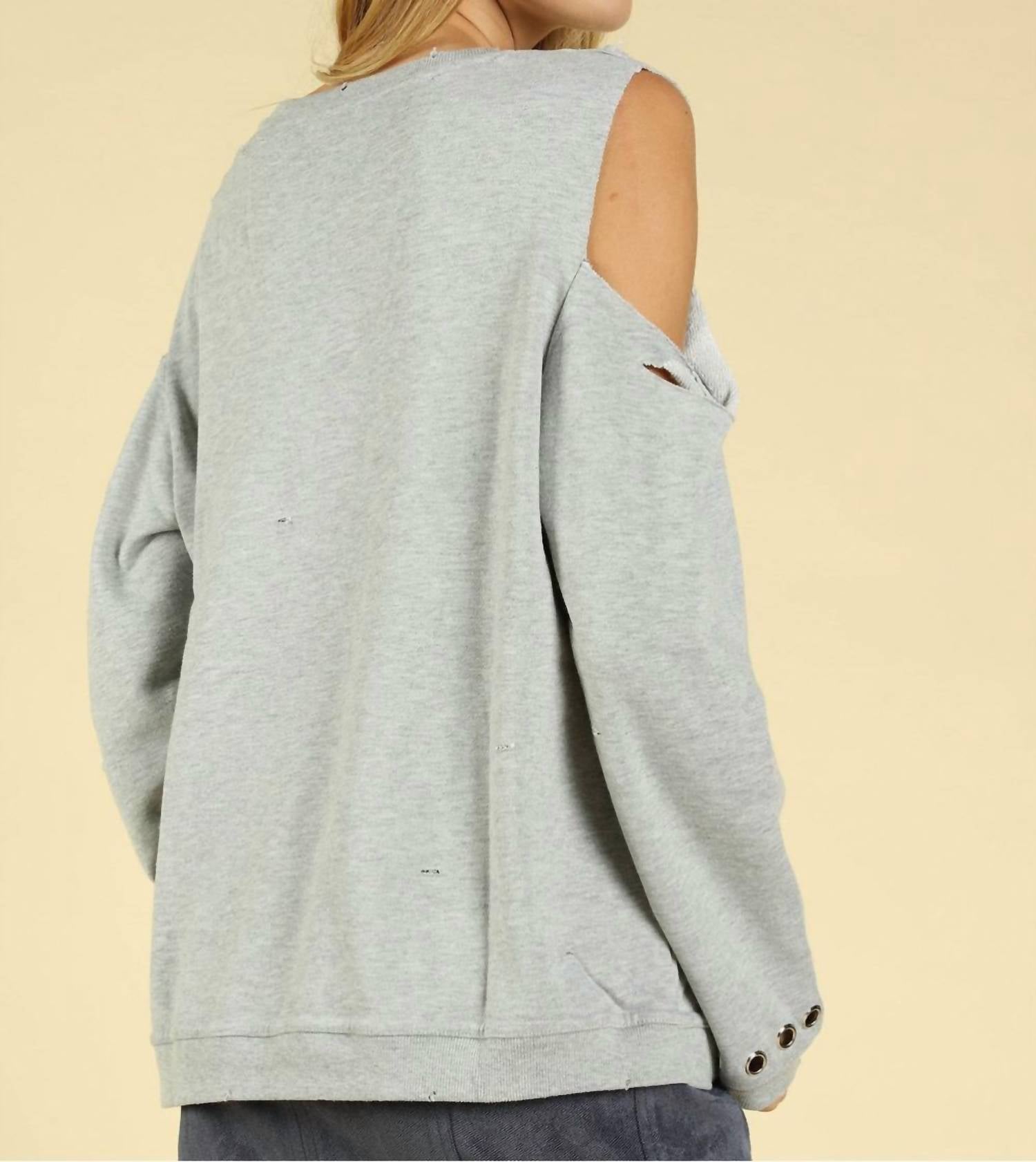 Honey Punch - Distressed Grommet Top