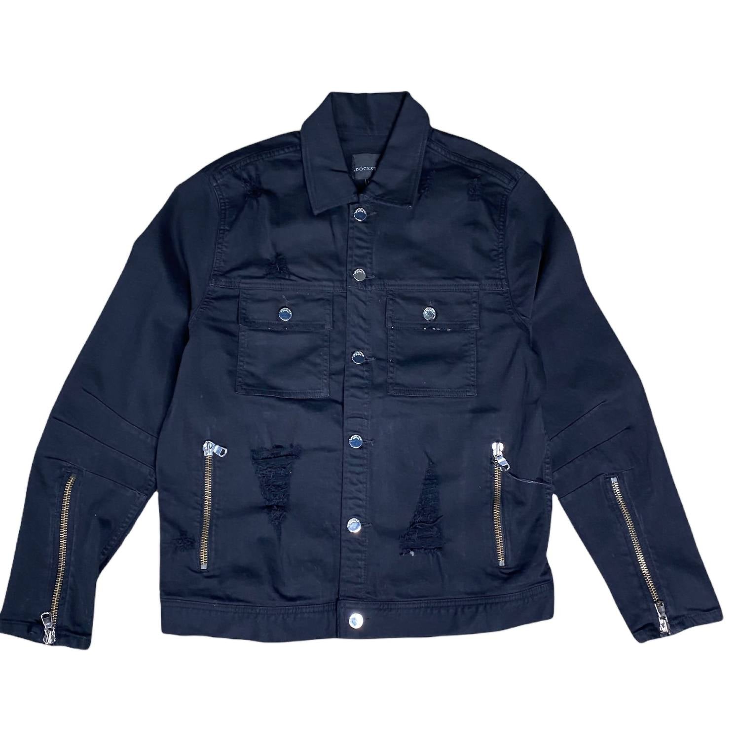 Rockstar Original - Men's Button Up Distressed Jean Jacket