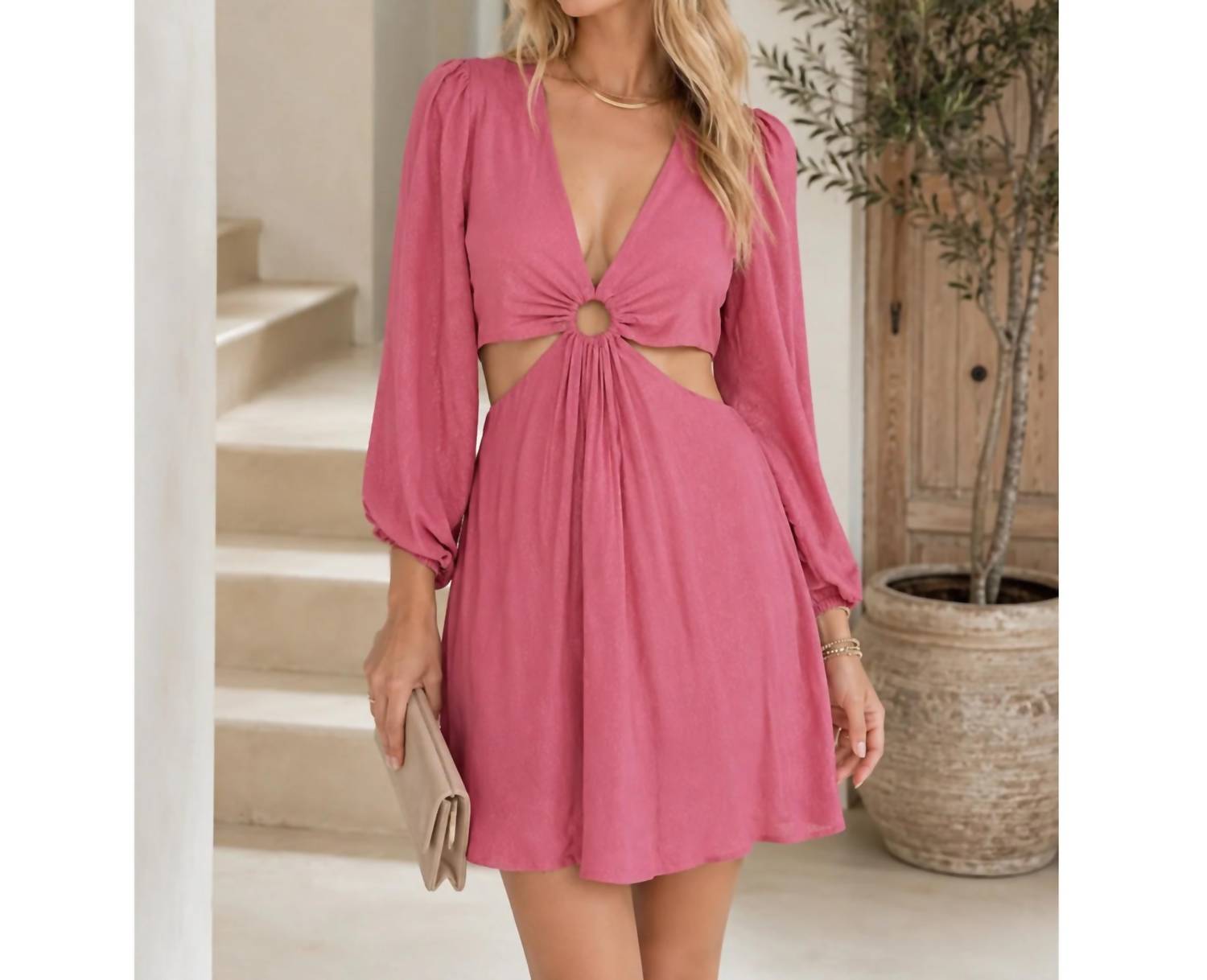 Lumiere - Ring Accent Mini Dress