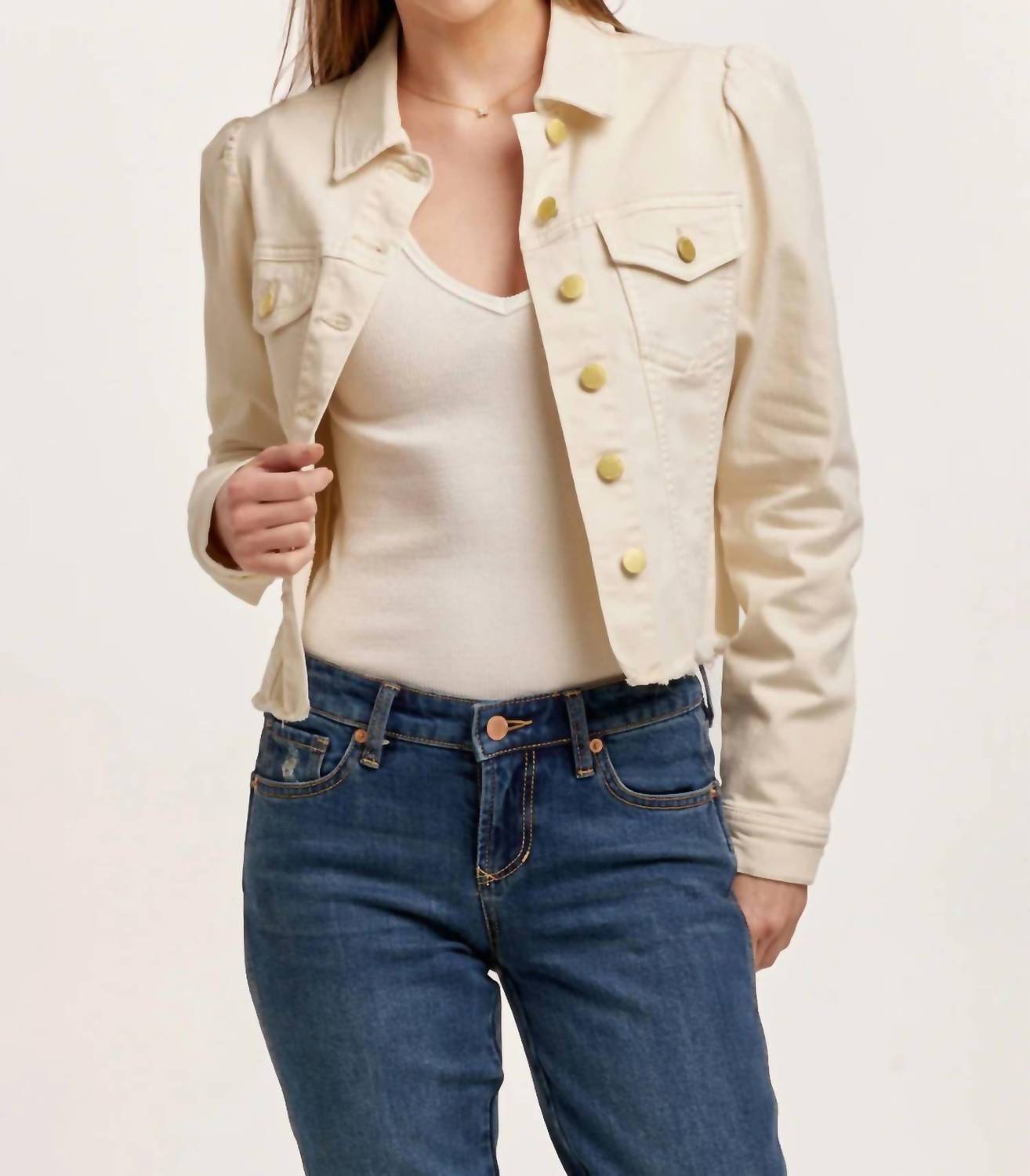 Dear John Denim - Roselyn Cut Off Cropped Jacket