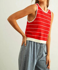 Miou Muse - Striped Knit Top