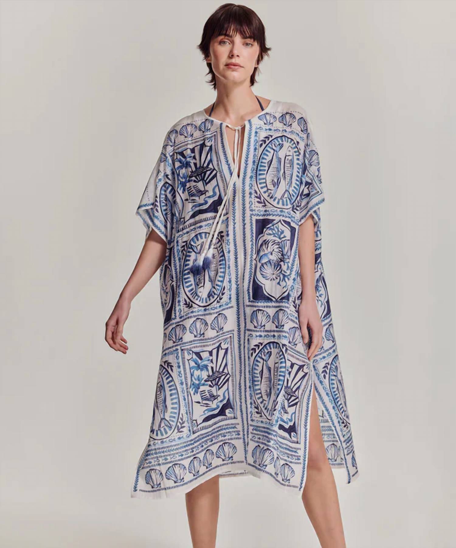 Echo - Montauk Tile Caftan Dress
