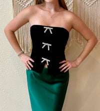 So Me - Janelle Velvet Rhinestone Bow Top