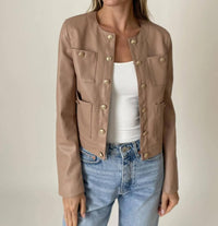 Six/Fifty - Blair Faux Leather Blazer