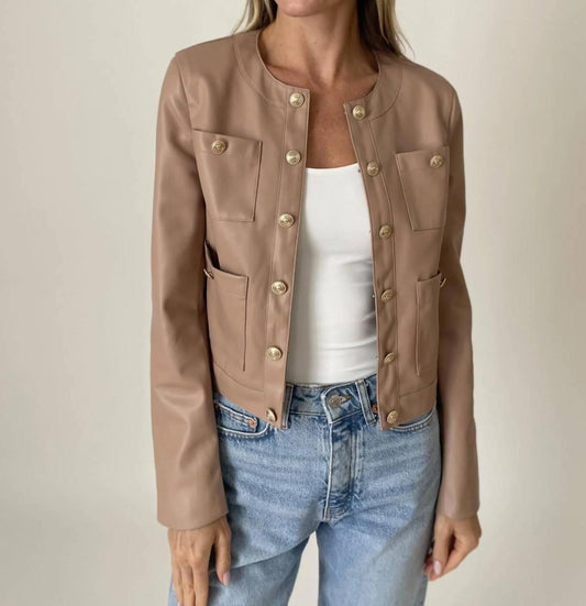 Six/Fifty - Blair Faux Leather Blazer