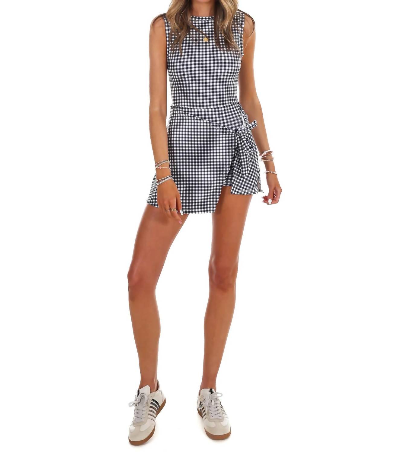 Kimberly C - Simply Sweet Gingham Mini Wrap Dress