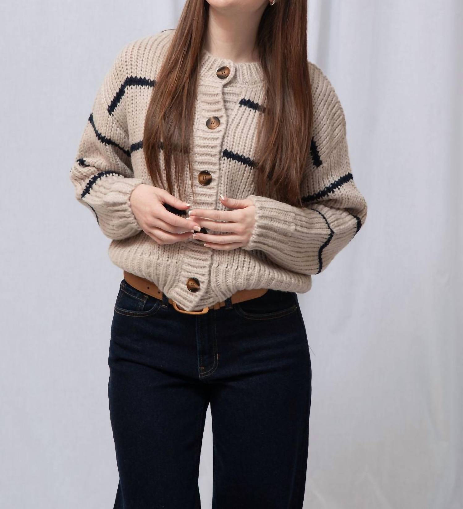 Dress Forum - Lori Striped Cardigan