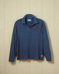 Quaker Marine Supply Co. - Long Sleeve Indigo Polo