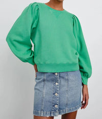 Rails Tiffany Crewneck Sweatshirt in kelly green - women's top - alternate view