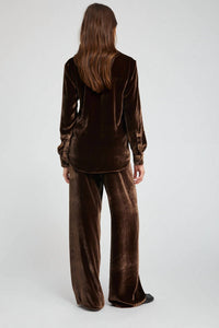Sprwmn - Silk Velvet Wide Leg Pants