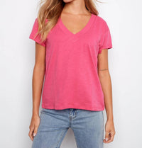 Charlie B - Organic Cotton Drop Shoulder V-neck T-shirt