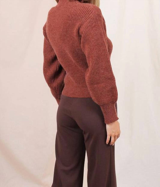 Mock Neck Cut-Out Sweater