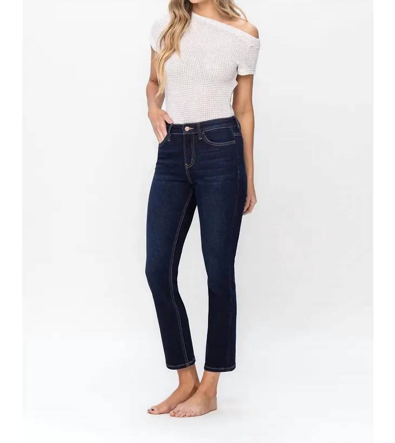 Vervet By Flying Monkey - Clara High Rise Slim Straight Jeans - Curvy