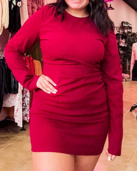 Very J - Holiday Knit Bodycon Mini Dress