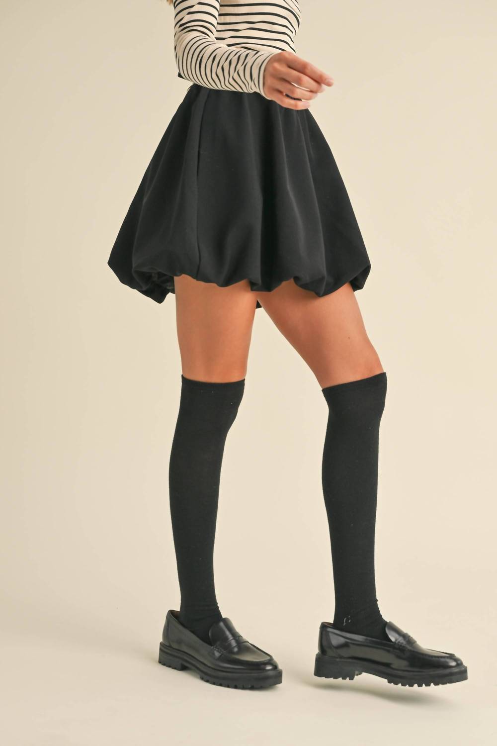 Miou Muse - Bubble Bottom Mini Skirt
