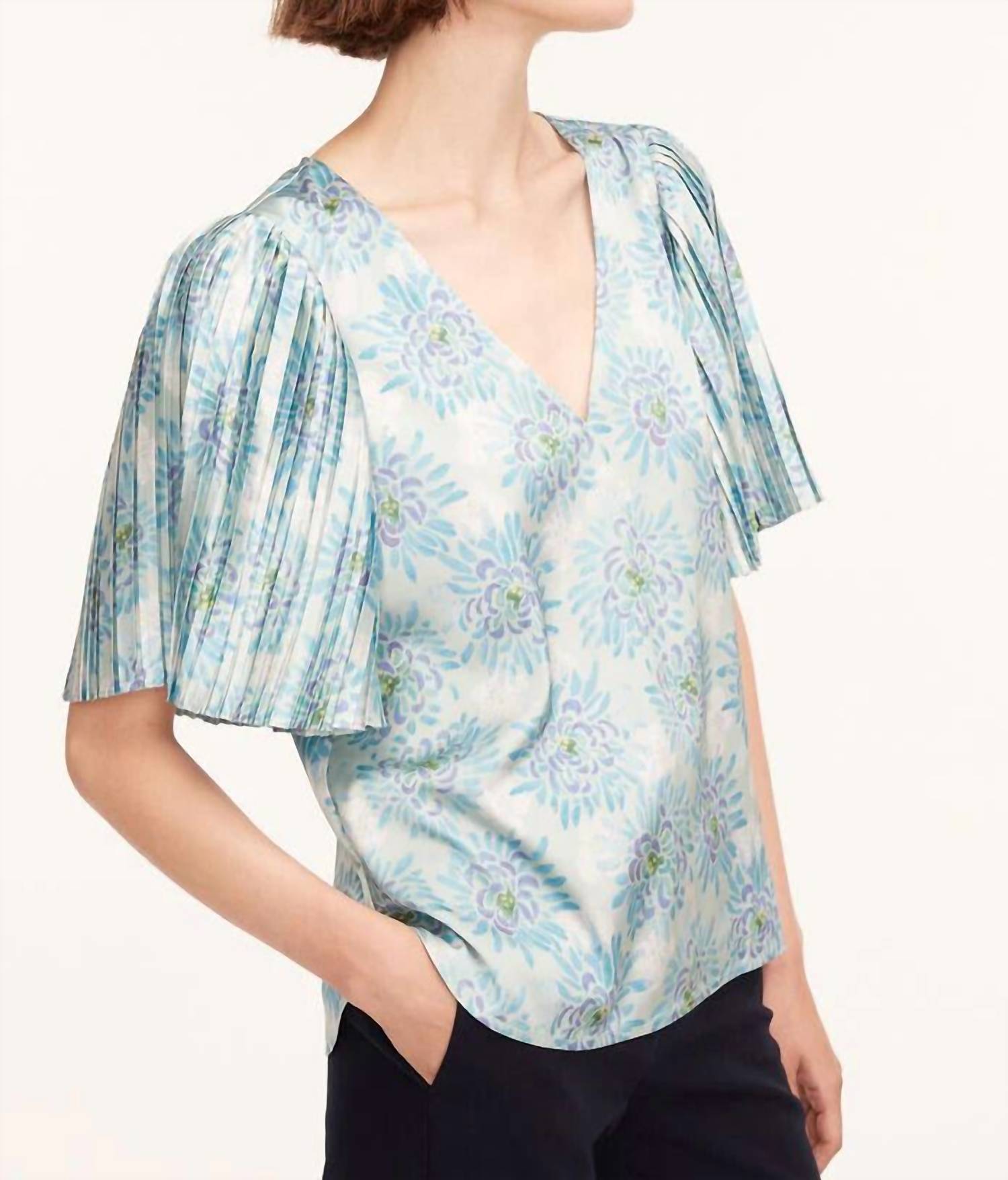 Pleated Sleeve Top