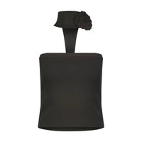 Minnie Rose - Strapless Top With Floral Appliqué