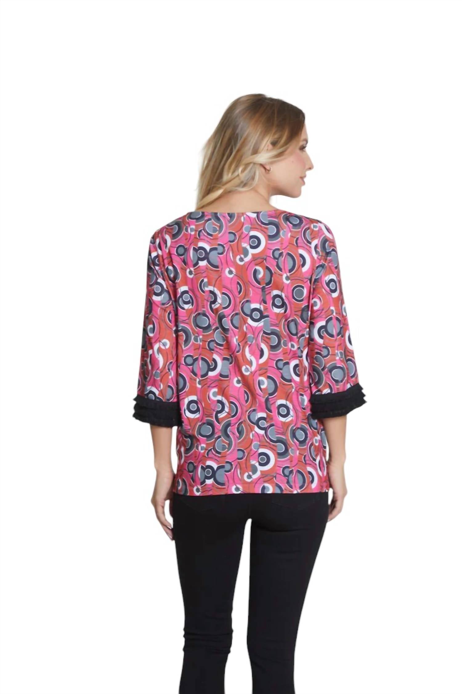 Multiples - Print Slub Knit Top