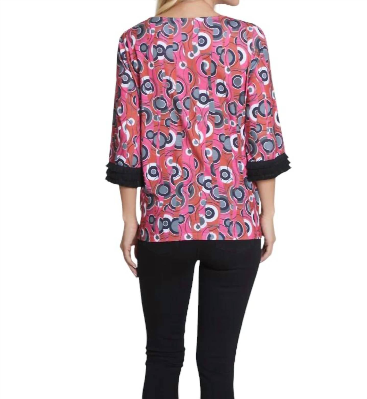 Multiples - Print Slub Knit Top