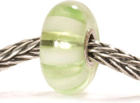 Trollbeads Women's Stripe Glass Bead Charm in light green - women's accessory - detail view