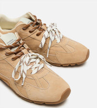 STEVE MADDEN Women's Aziel Sneaker in sand suede - women's sneaker - alternate view
