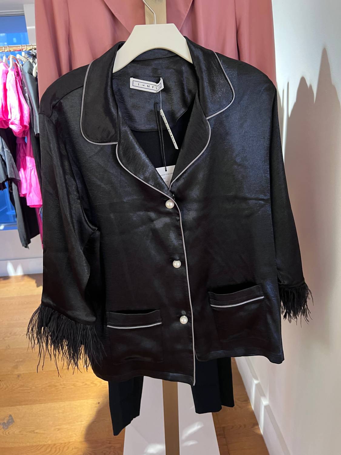 IN THE MOOD FOR LOVE Women's Capucine Shirt in black - women's intimate