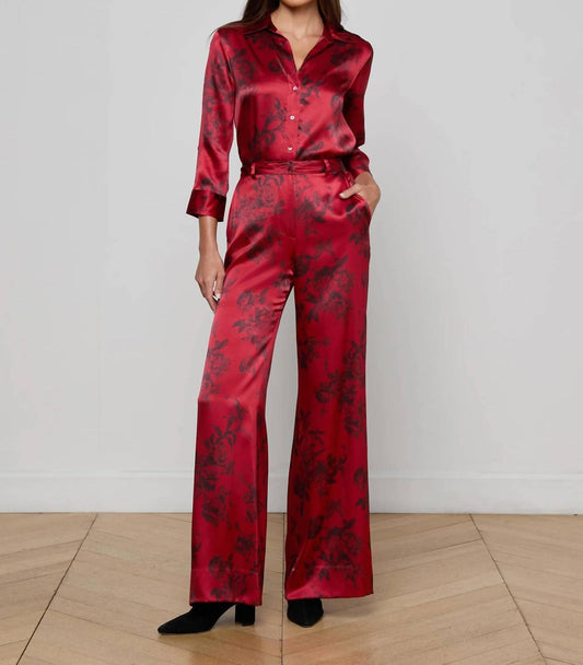 L'Agence - Pilar Silk Wide-leg Pant