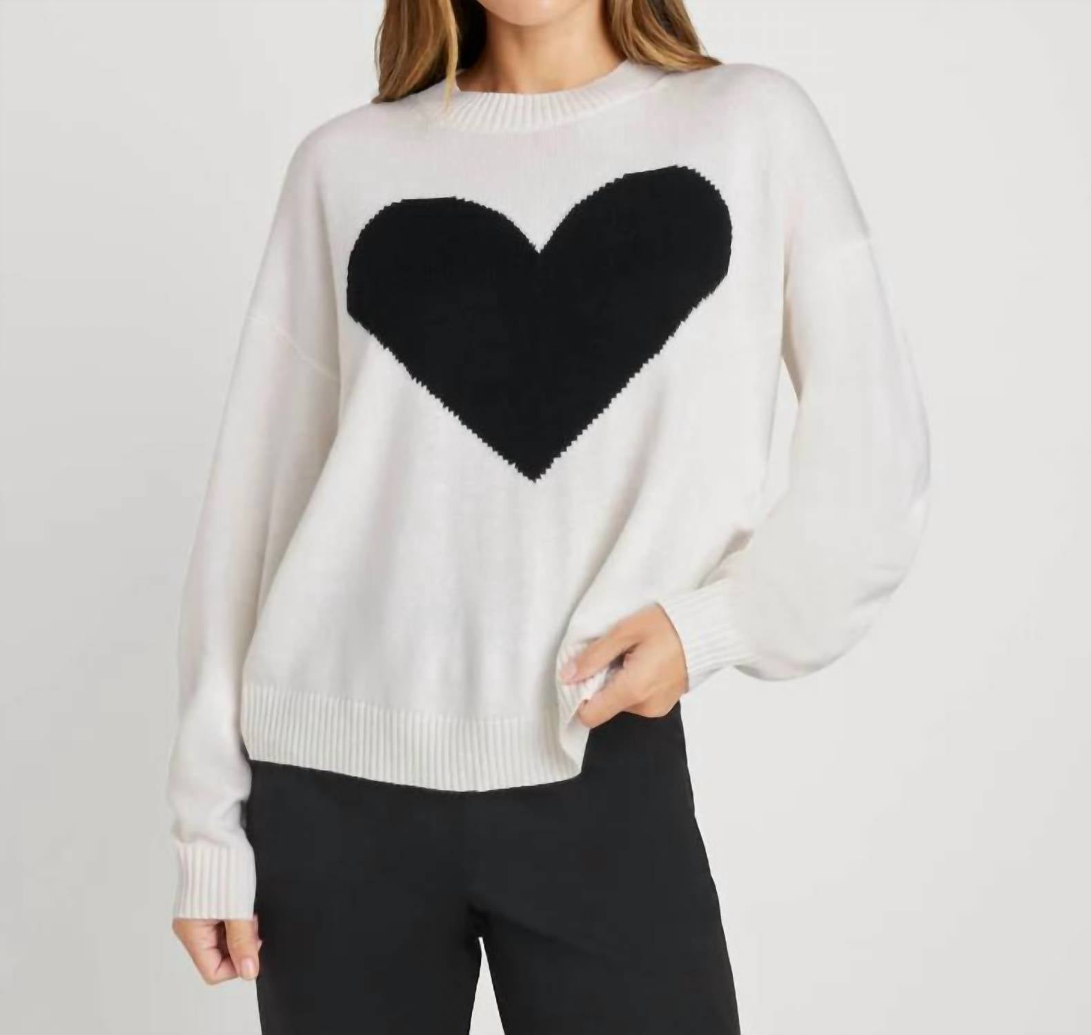 Splendid Layton Love Sweater in ice - women's sweater