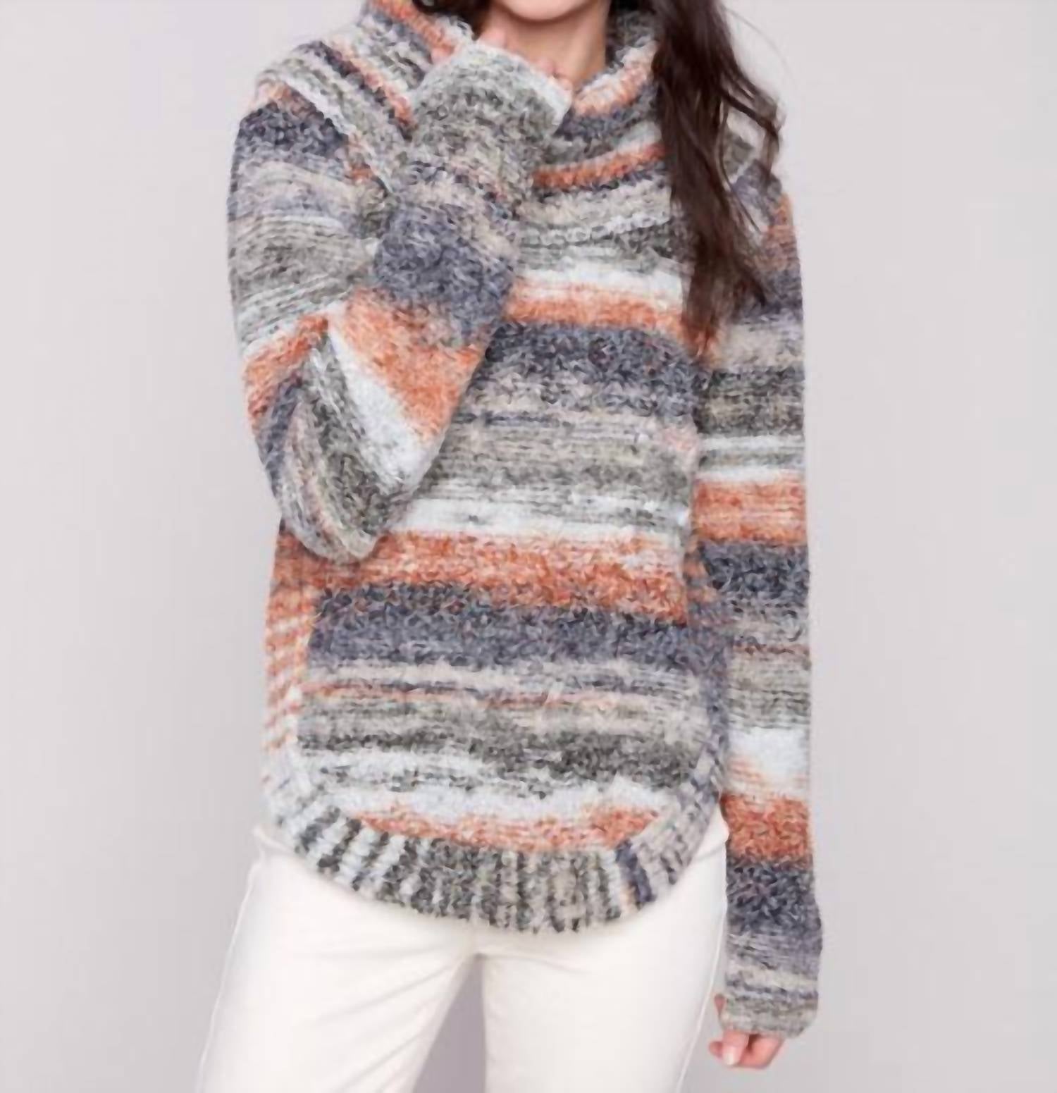 Charlie B - Cowl Neck Cable Knit Sweater