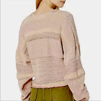 Free People Lemonade Stand Sweater in pink - women's sweater - detail view
