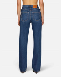 EB Denim High Rise Straight Jean in la crosse - women's jeans - detail view