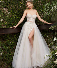 Jovani - Corset Bodice Bridal Gown