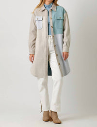 Mystree - Fae Color Block Shacket