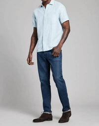 Billy Reid - Short Sleeve Herringbone Treme Shirt