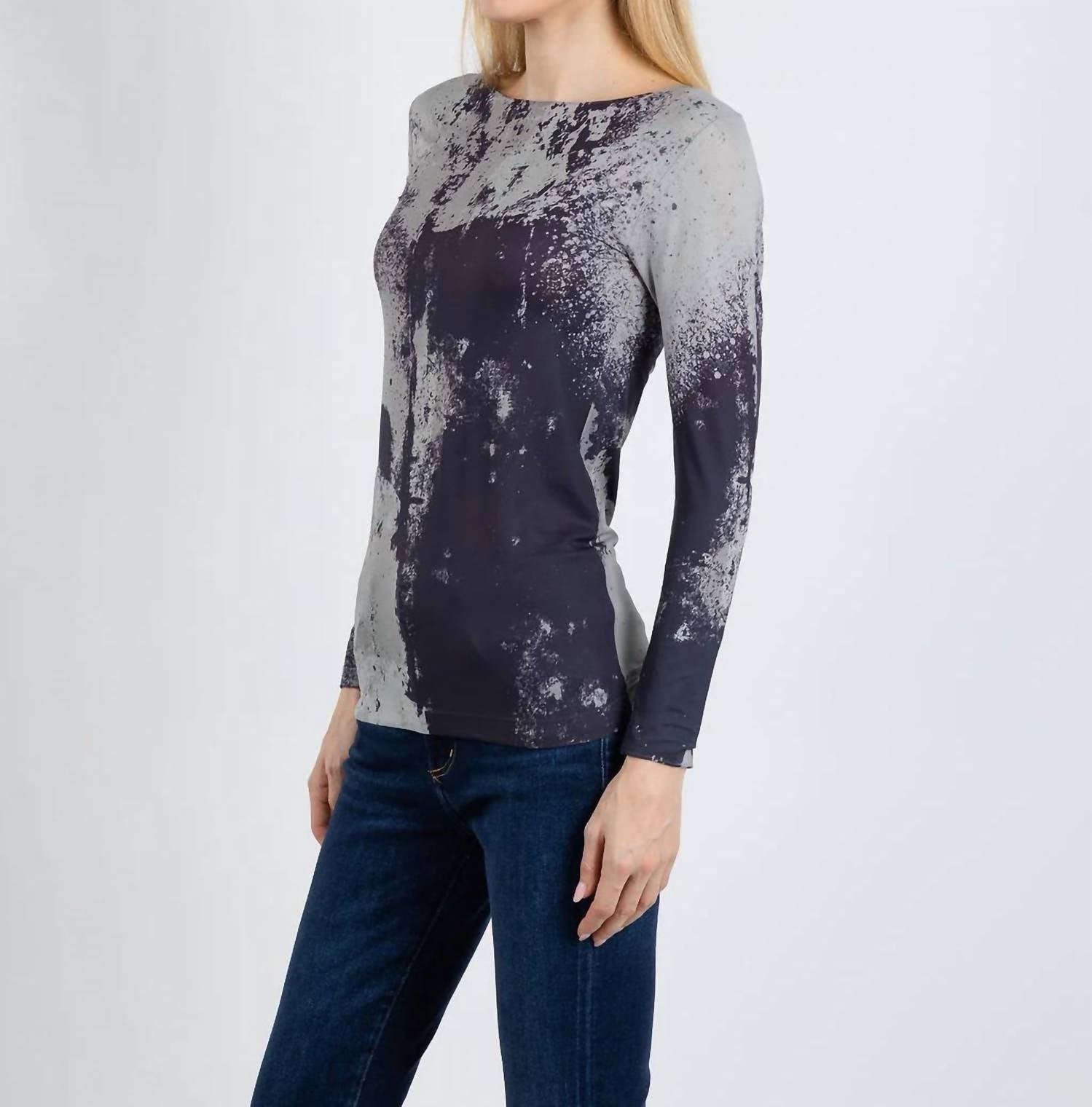 Amb Designs - Stormy Raw Edge Second Skin Top