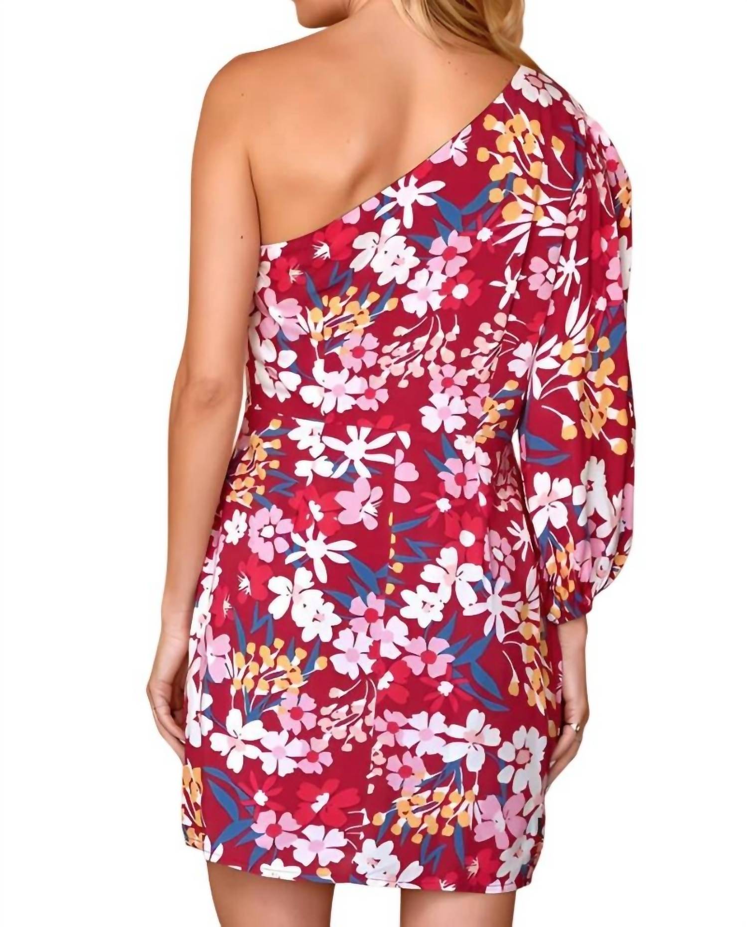 Emily Wonder - Donna One Shoulder Floral Dress - Plus