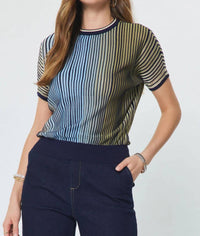 Current Air - Gradation Striped Sweater Blouse