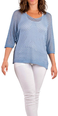 Gigi Moda - Star Knit Mesh Sweater