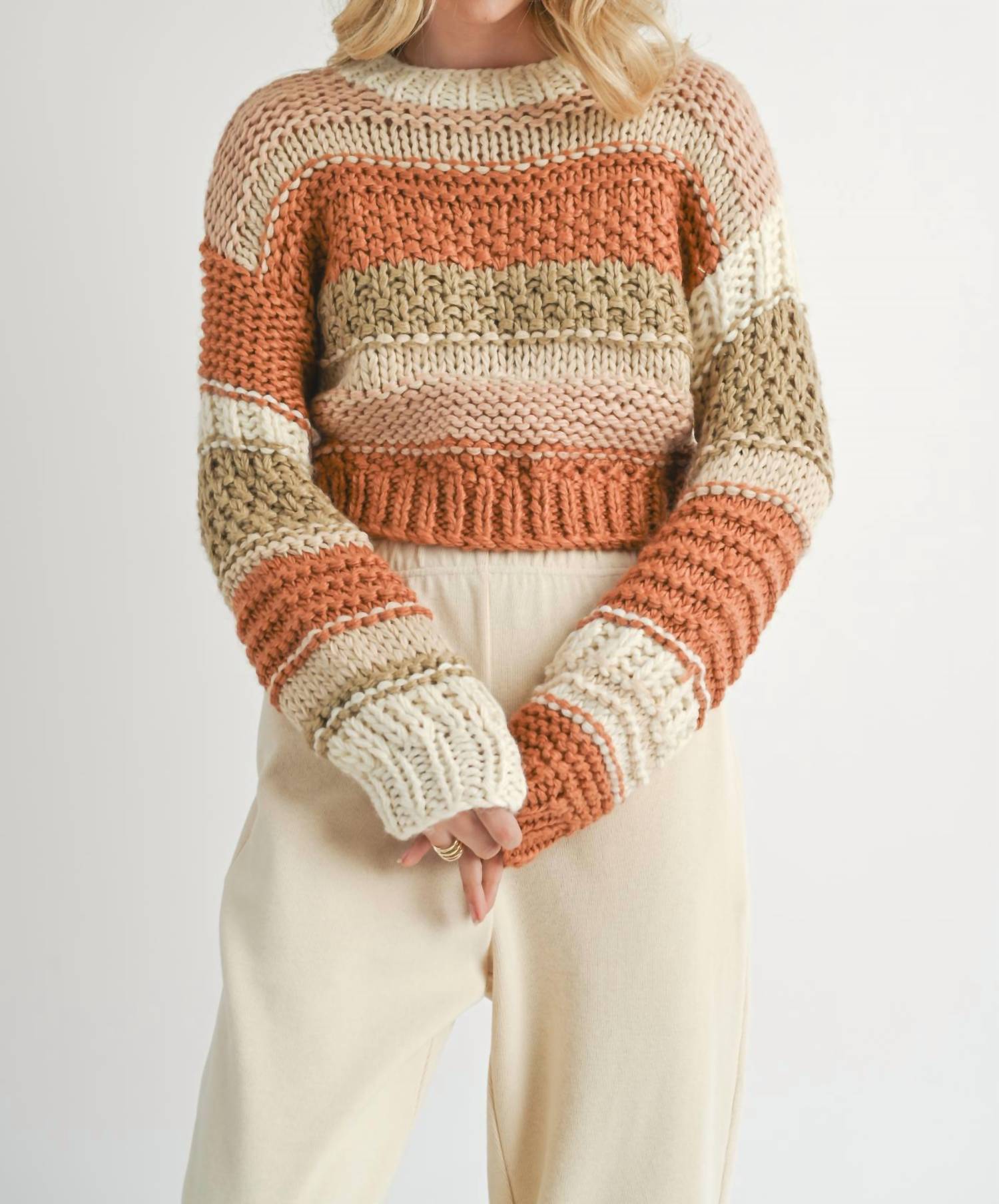 Sadie & Sage - Butter Pecan Chunky Sweater