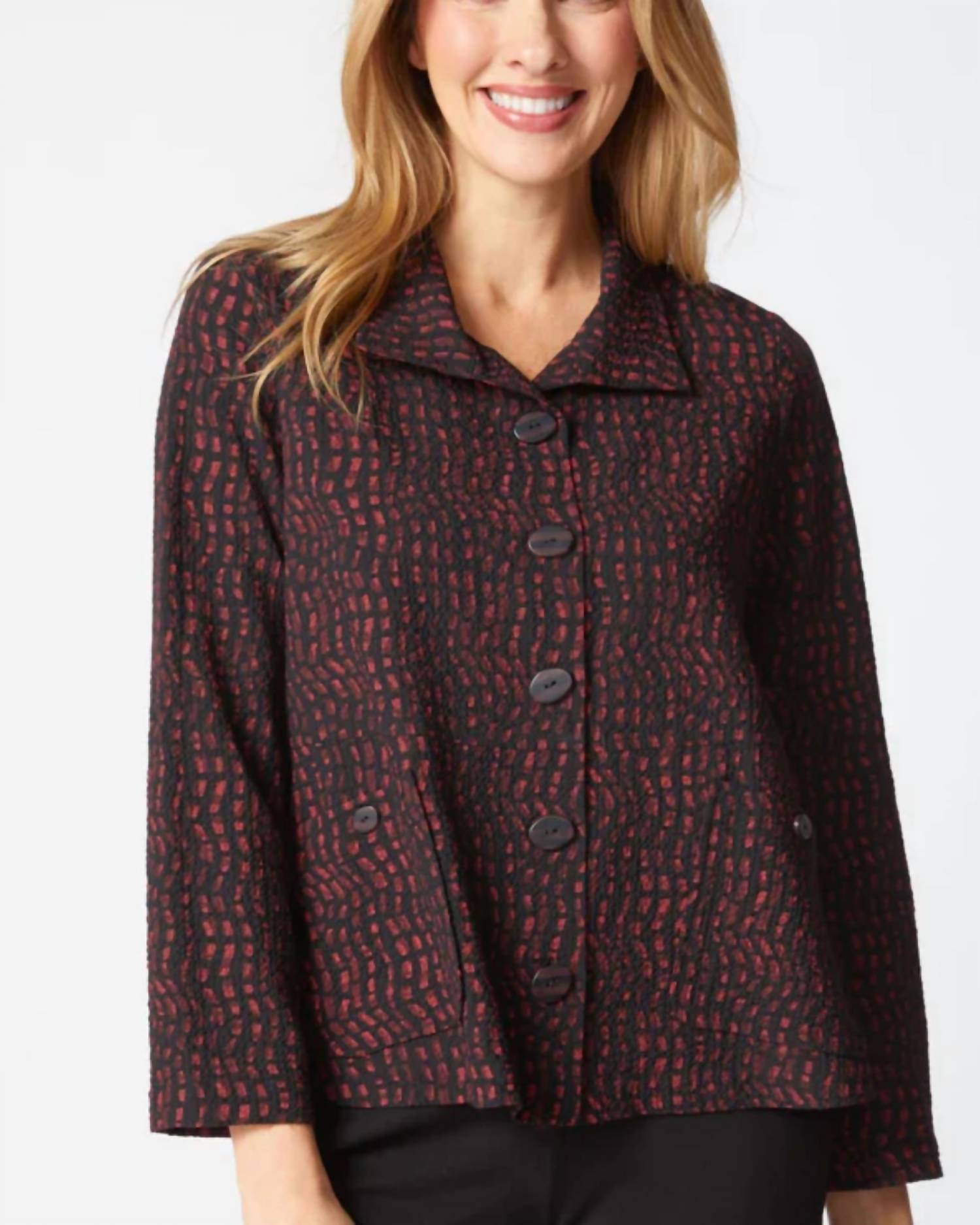Habitat - Crinkle Crepe Mosaic Easy Jacket